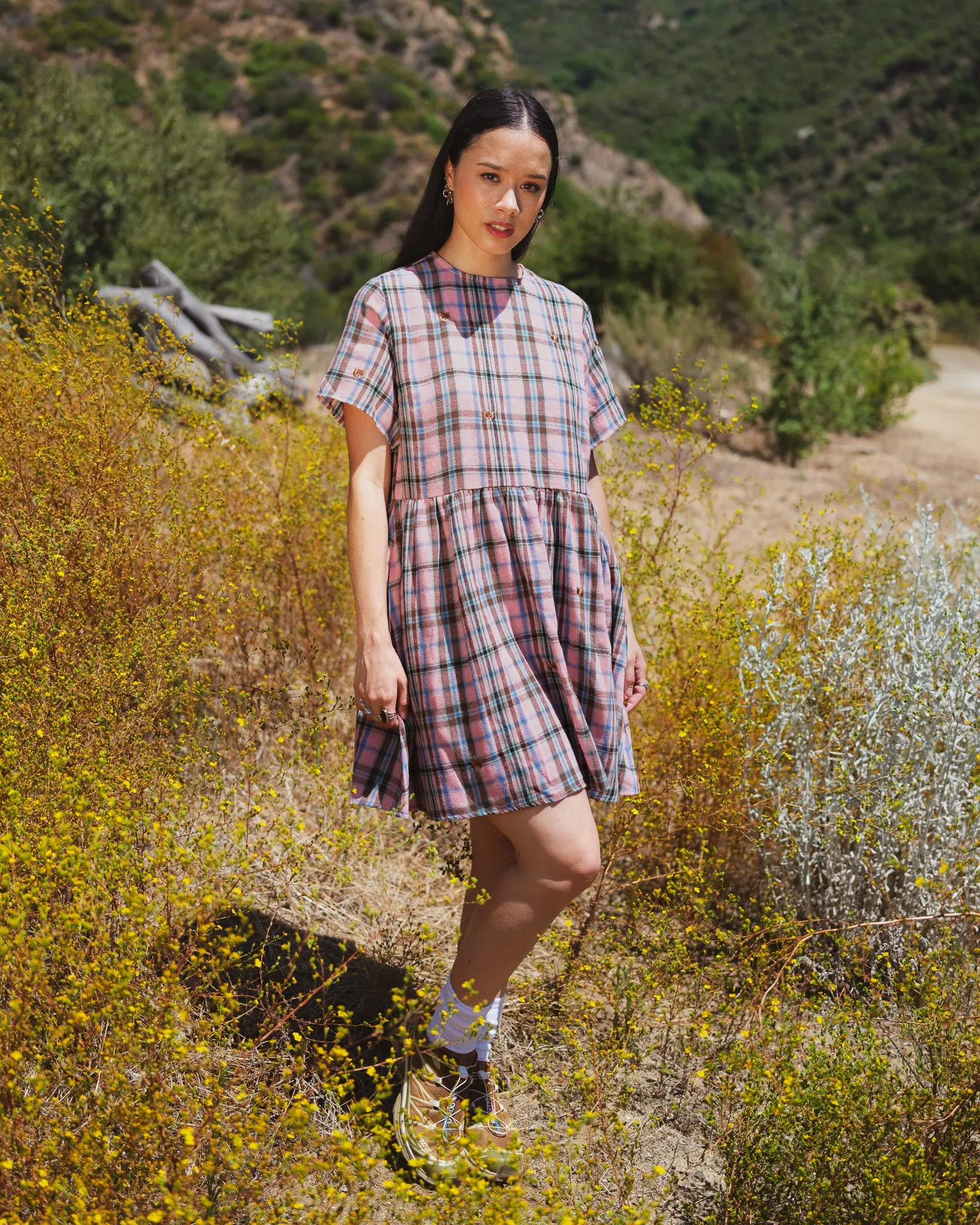 Little Bears Plaid Dress