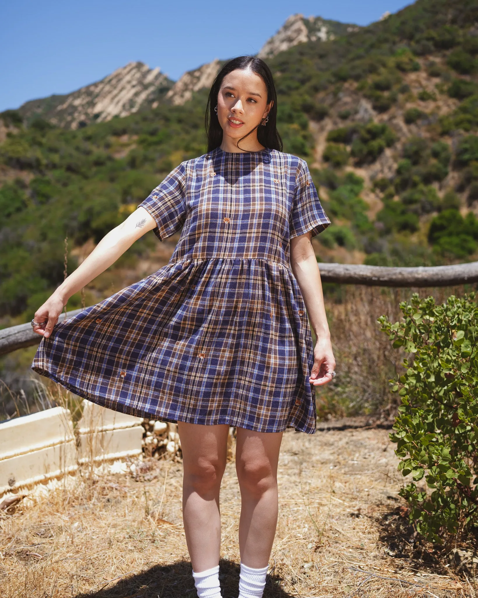 Little Bears Plaid Dress