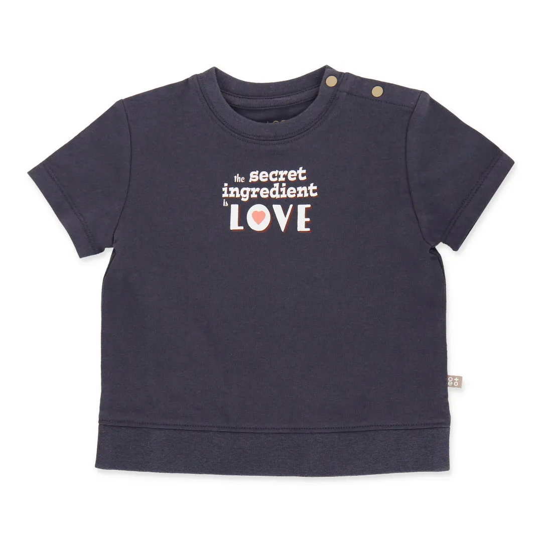 Little Foodie Baby Loose Fit T-Shirt (Blue)