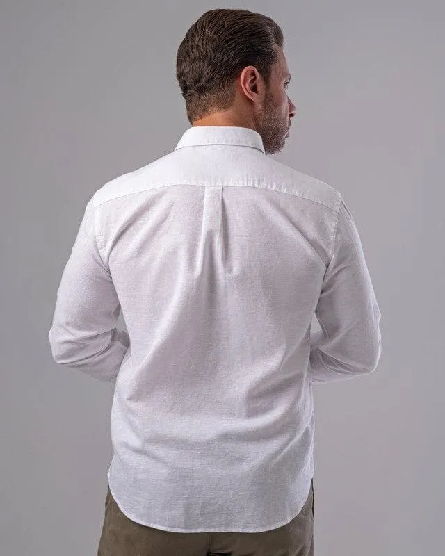 LONG SLEEVE PLAIN SHIRT - WHITE