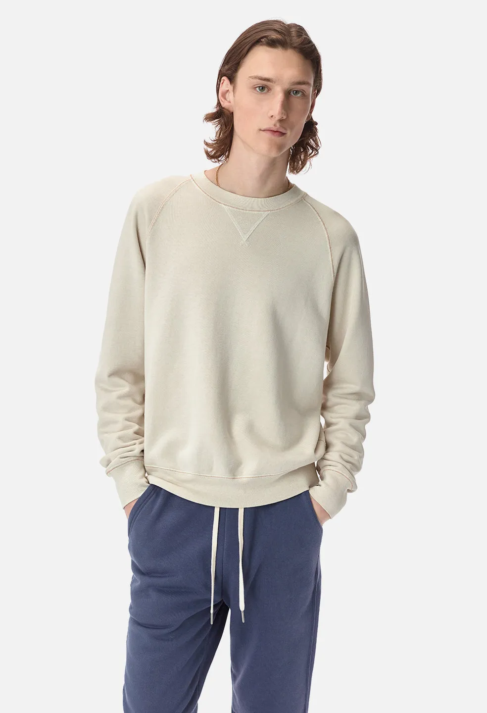 Loose Stitch Raglan Crew / Washed Dune