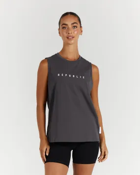 Optimized Title: Sleek Shadow Loose Fit Tank Top