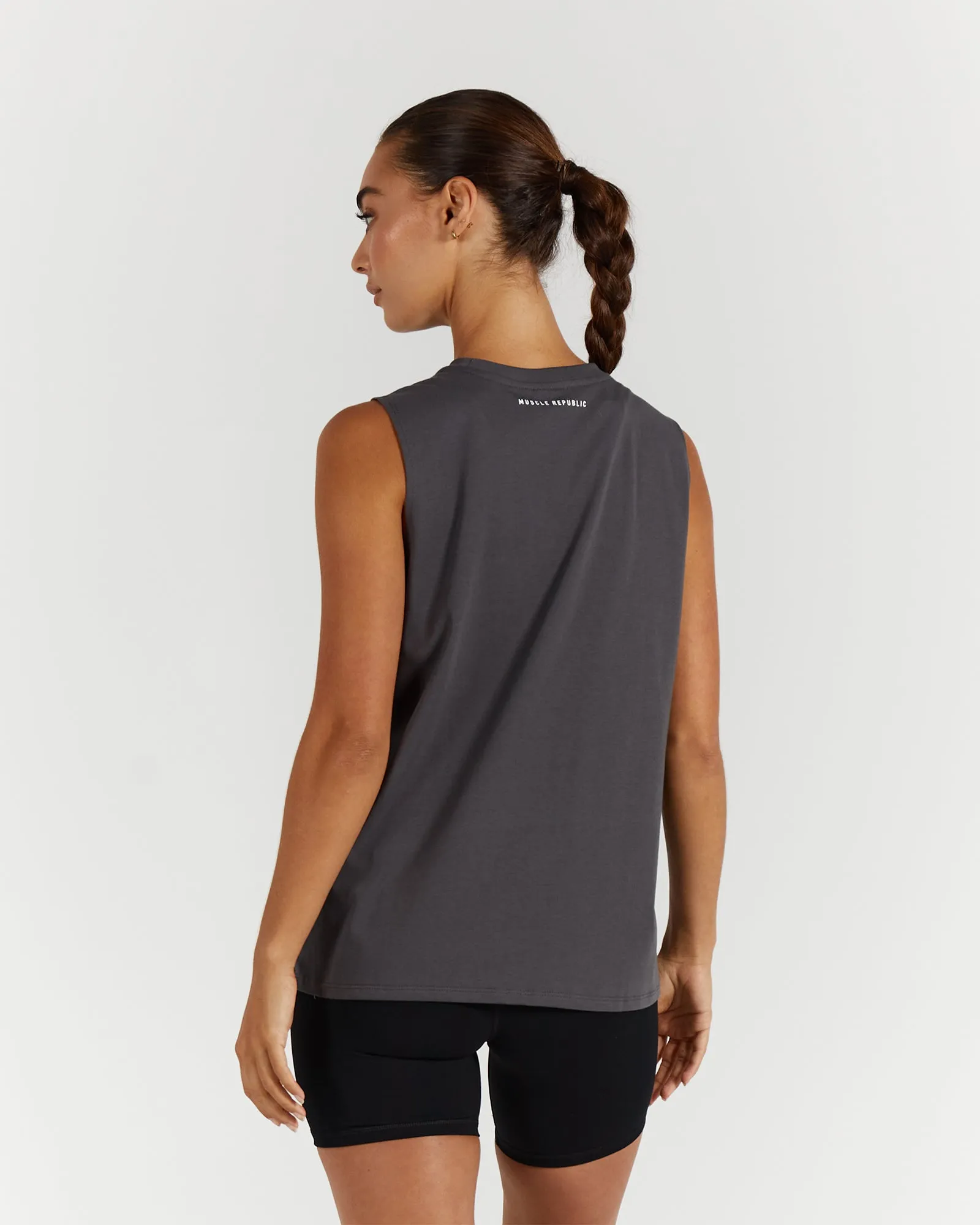 Optimized Title: Sleek Shadow Loose Fit Tank Top