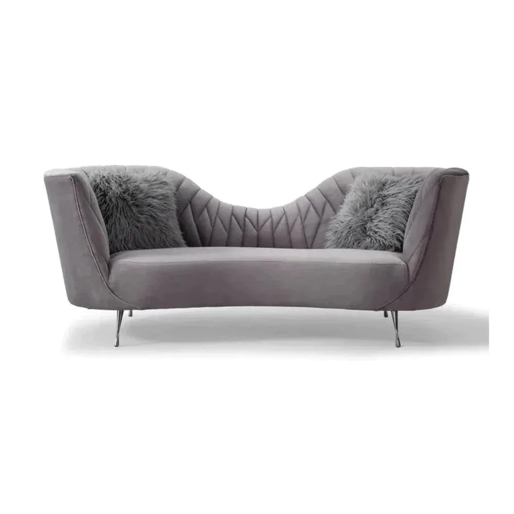 Lucifer Wing Luxury Modern Suede Sofa Set