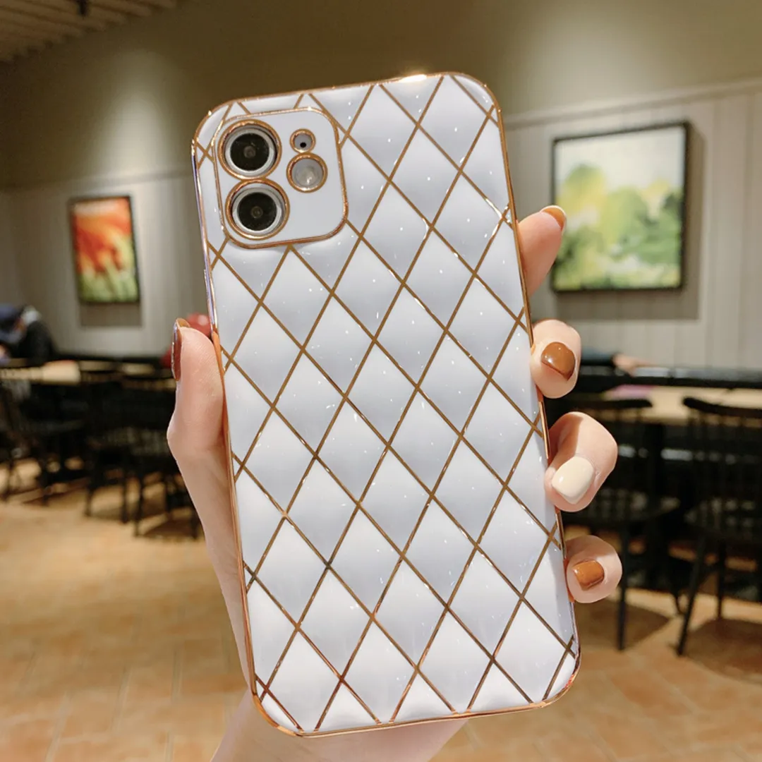 Luxury Diamond Bling Plating Soft TPU Case