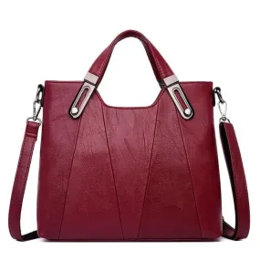 Luxury Faux Leather Tote Shoulder Bag