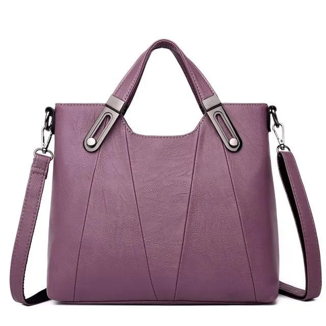 Luxury Faux Leather Tote Shoulder Bag