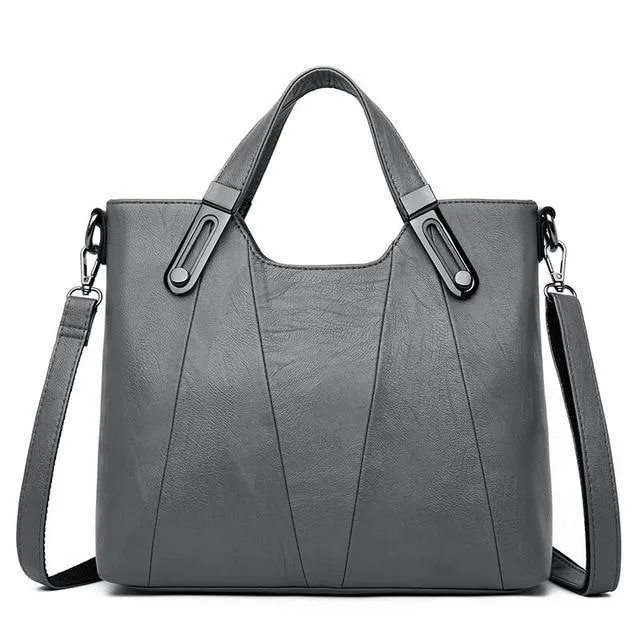 Luxury Faux Leather Tote Shoulder Bag