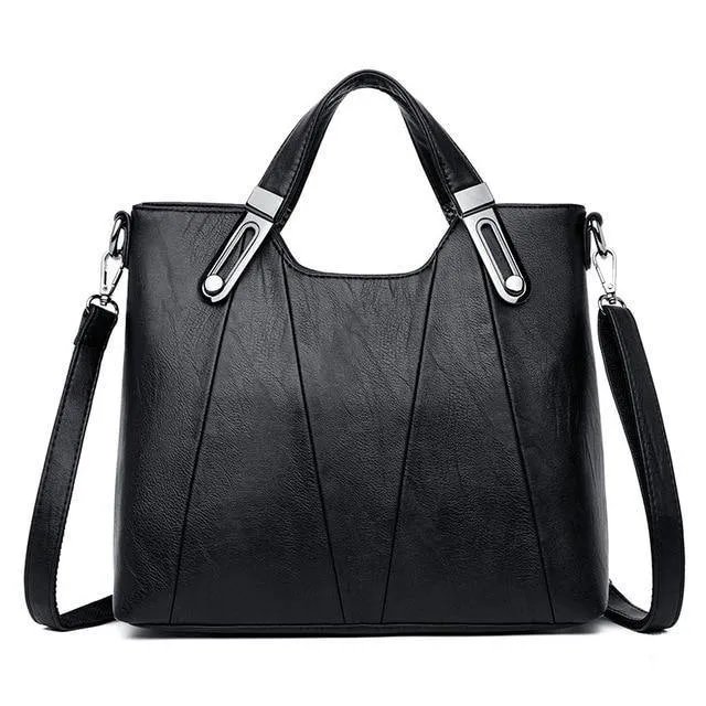 Luxury Faux Leather Tote Shoulder Bag