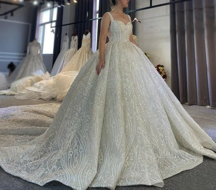 Luxury Full Beading Lace Wedding Dress