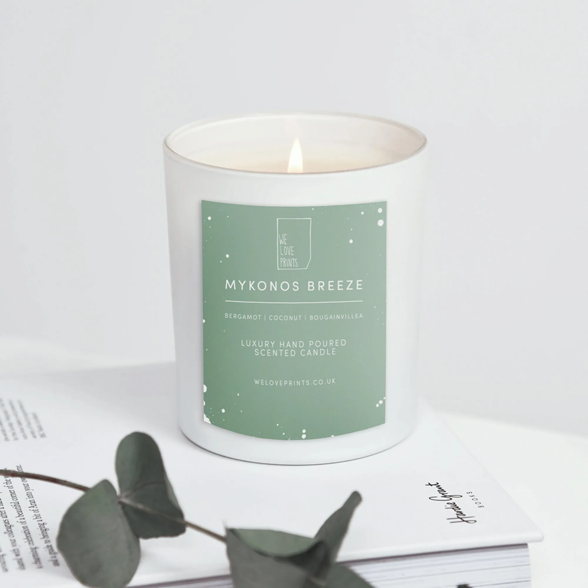 Luxury Hand-Poured Candle 'Mykonos Breeze'