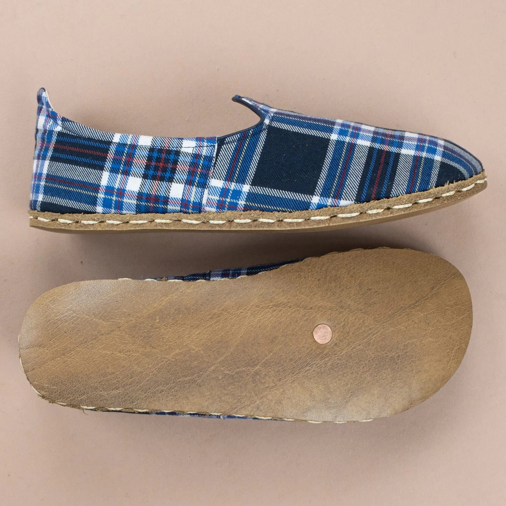 Men's Blue Plaid Barefoots