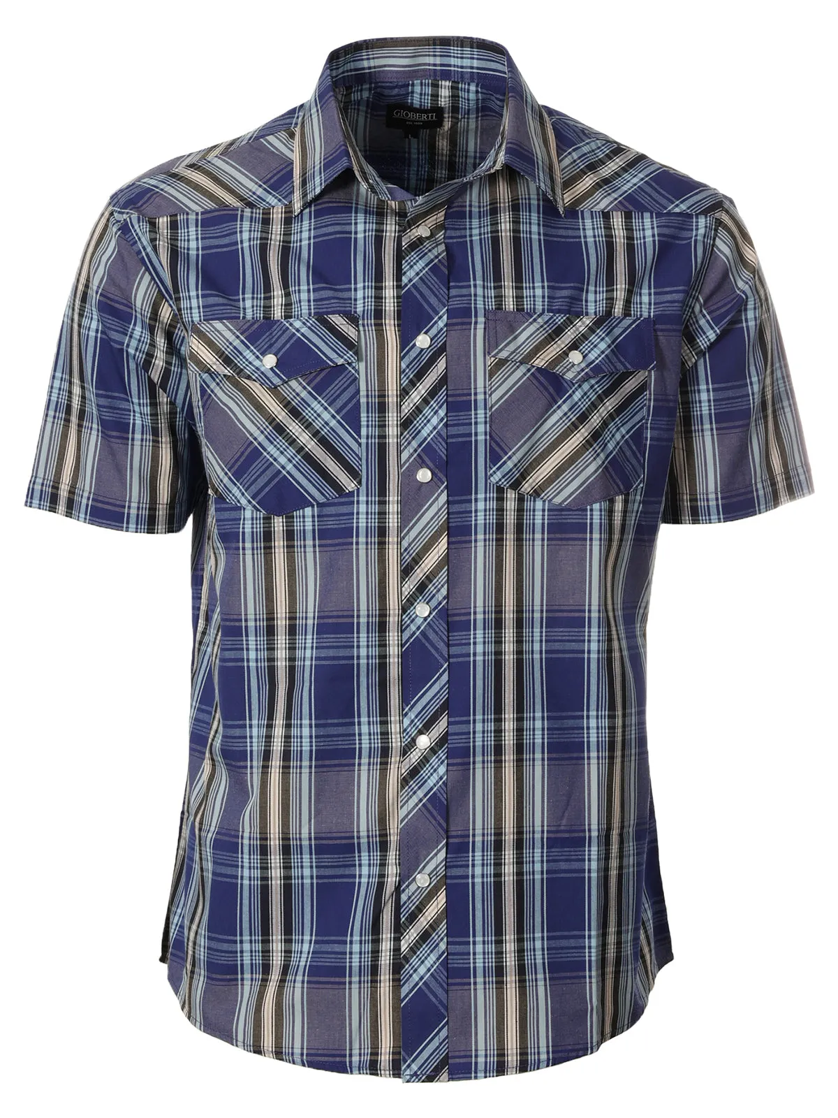 Men's Plaid Western Shirt, XXL