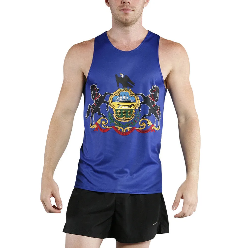 Men's Printed Singlet- Pennsylvania