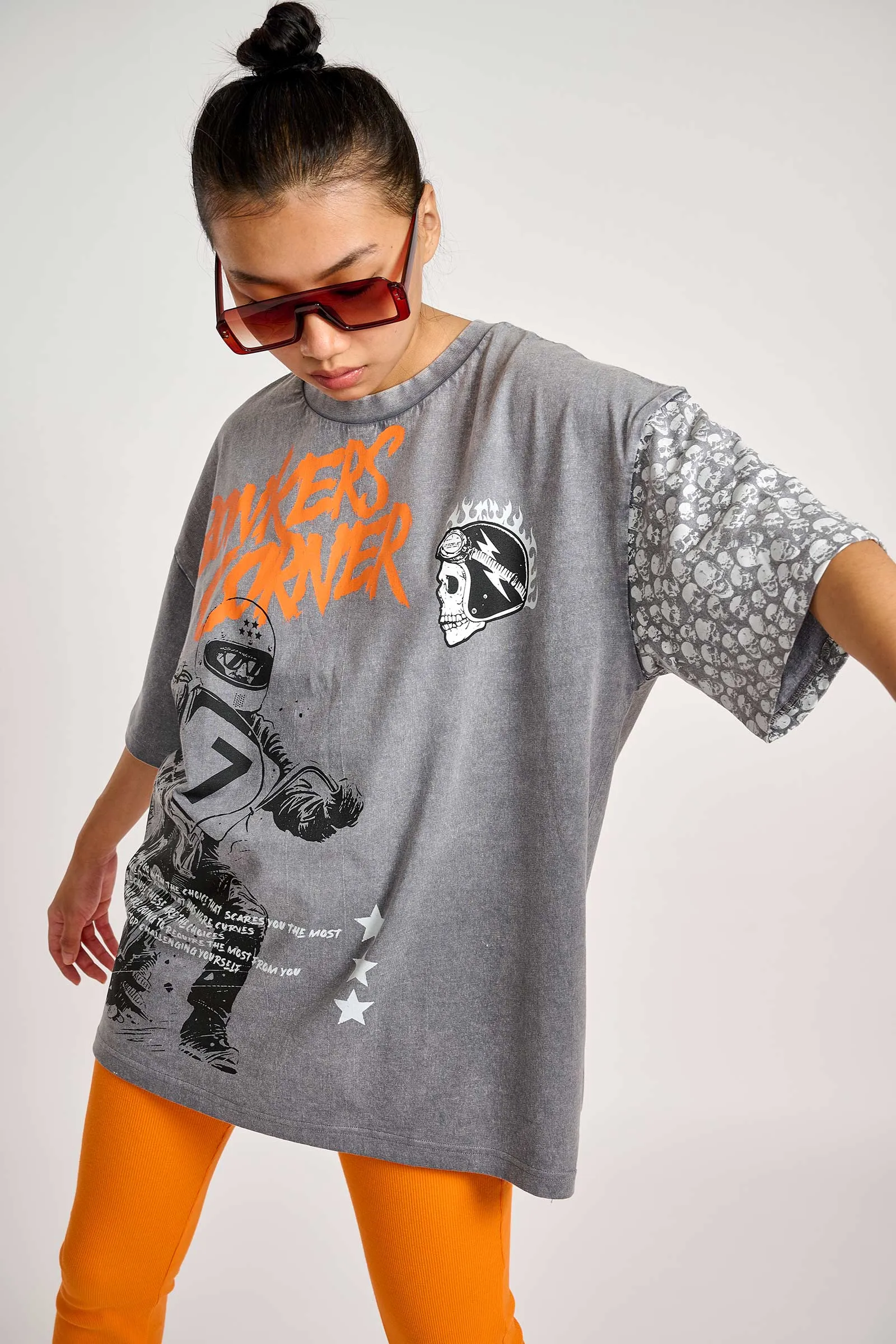 Motordrip Faded Effect Oversized T-shirt