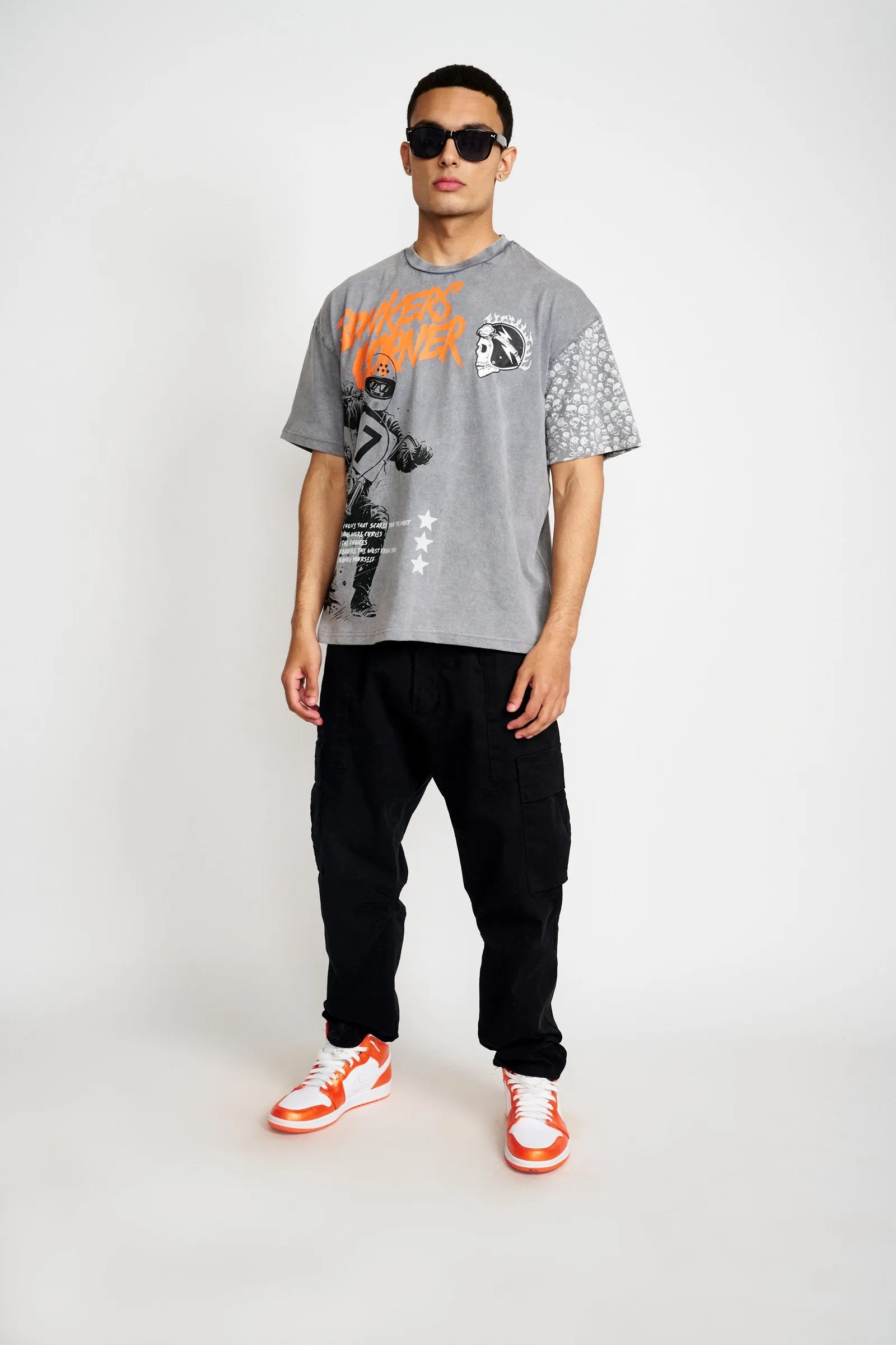 Motordrip Faded Effect Oversized T-shirt