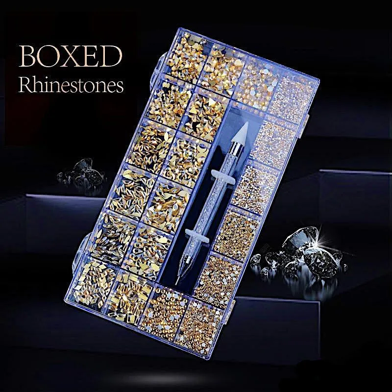 Multi Shaped Luxury Rhinestones Box Set