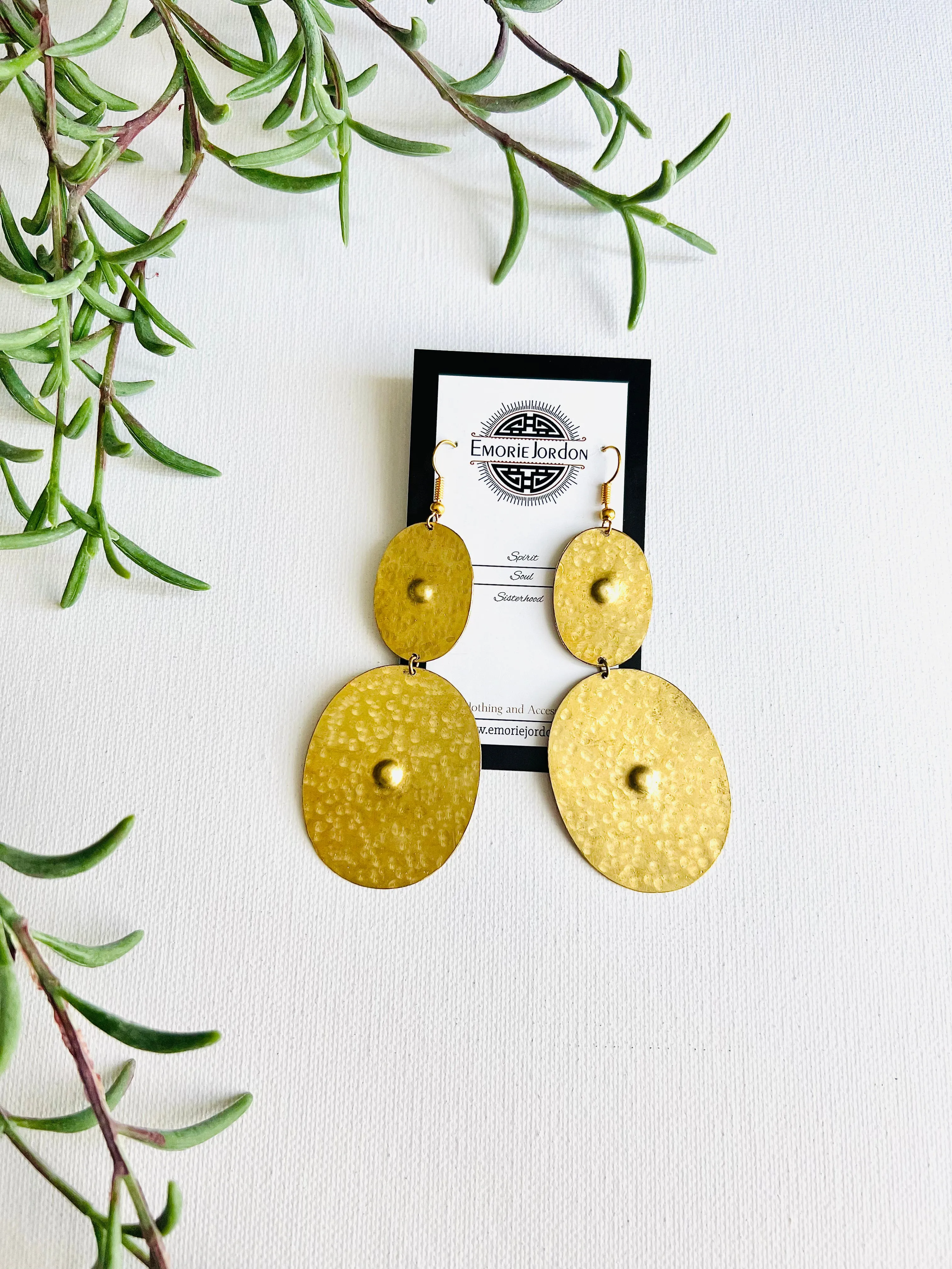 Nuru Handmade Brass Earrings