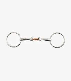 PE Loose Ring Snaffle with Copper Lozenge