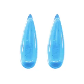 Pear Shaped Cabochon Aquamarine Loose Pairs