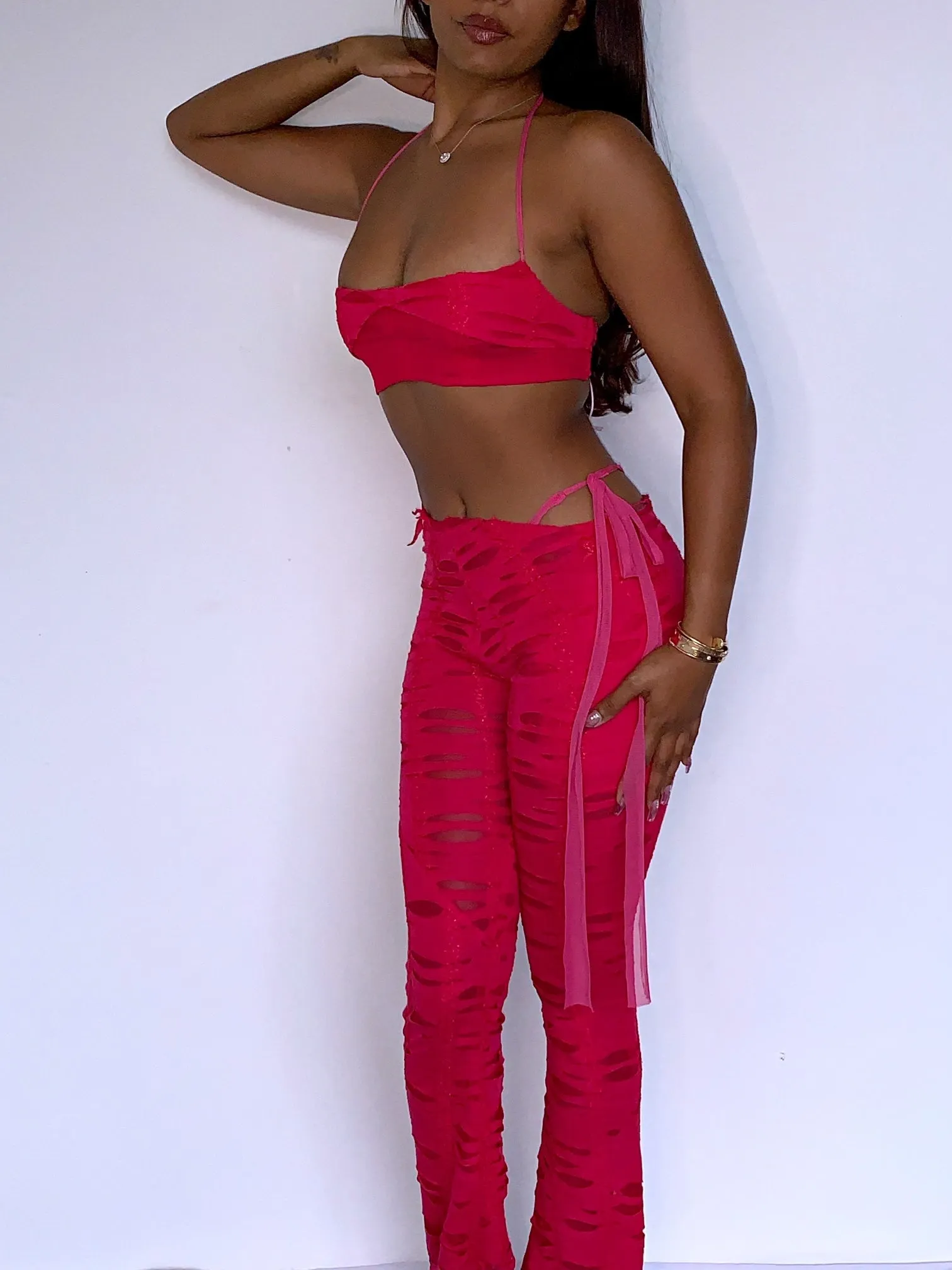 Pink Petrol Bralet (Handmade Collection)