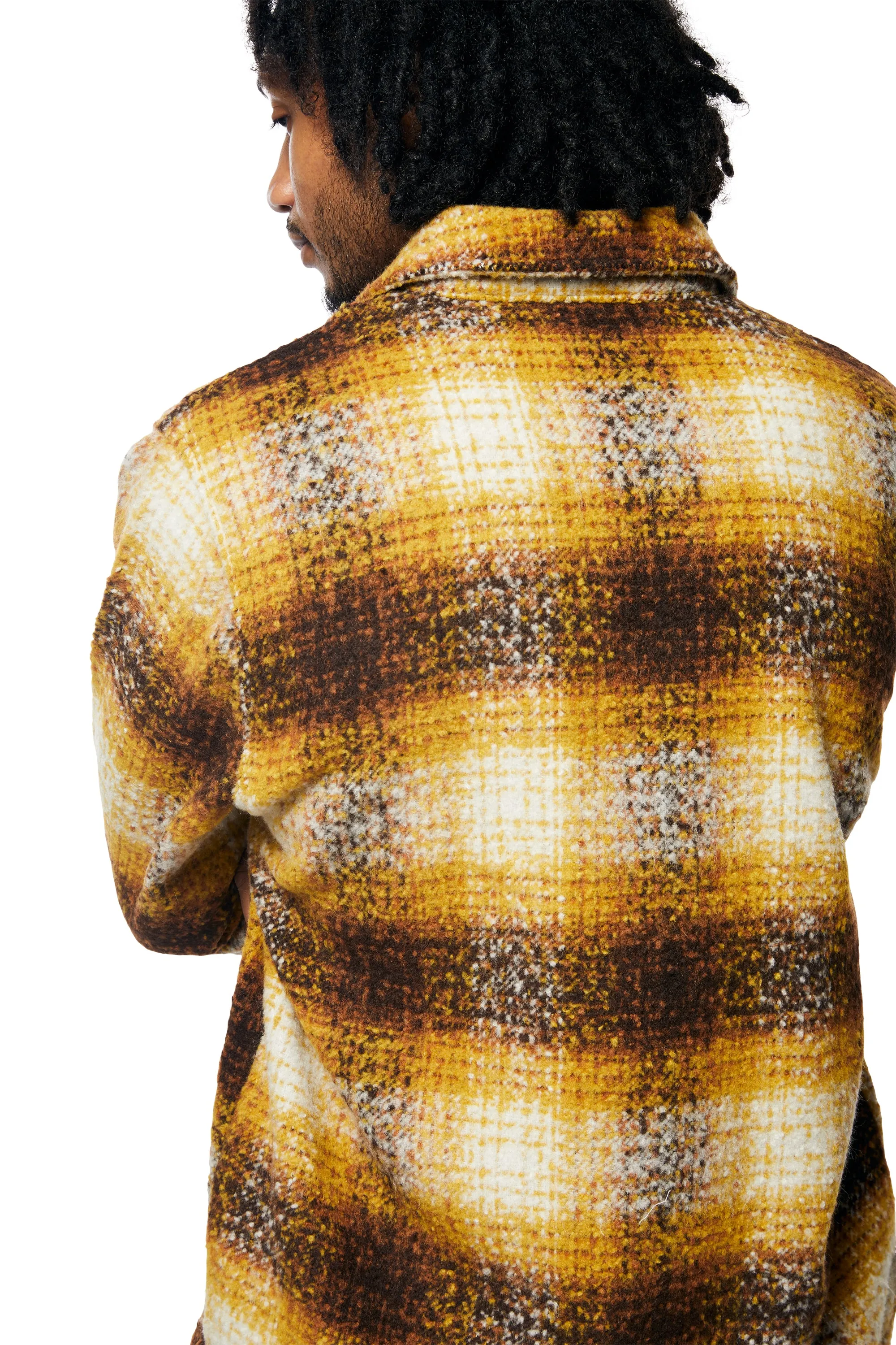 Plaid Flannel Overshirt - Butterscotch