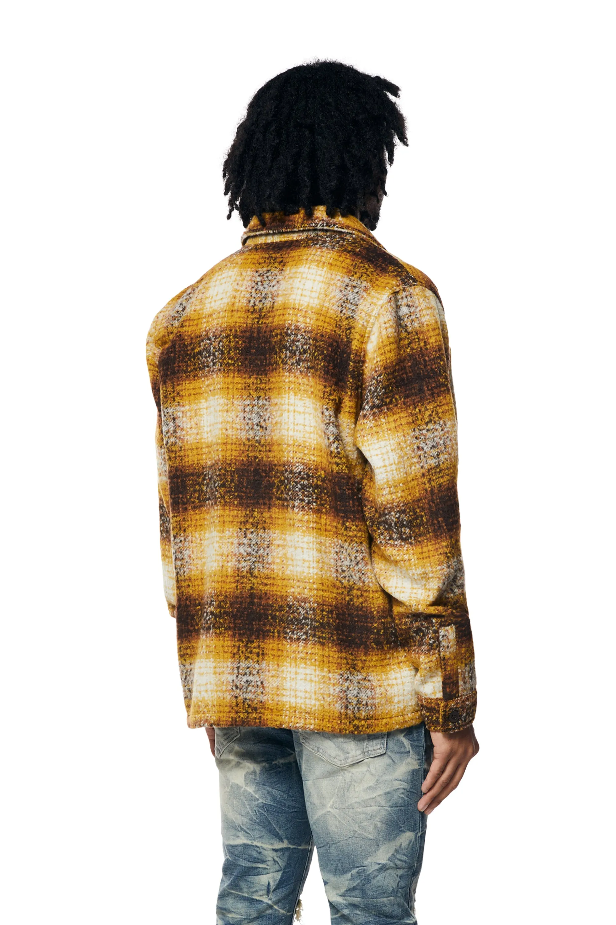 Plaid Flannel Overshirt - Butterscotch