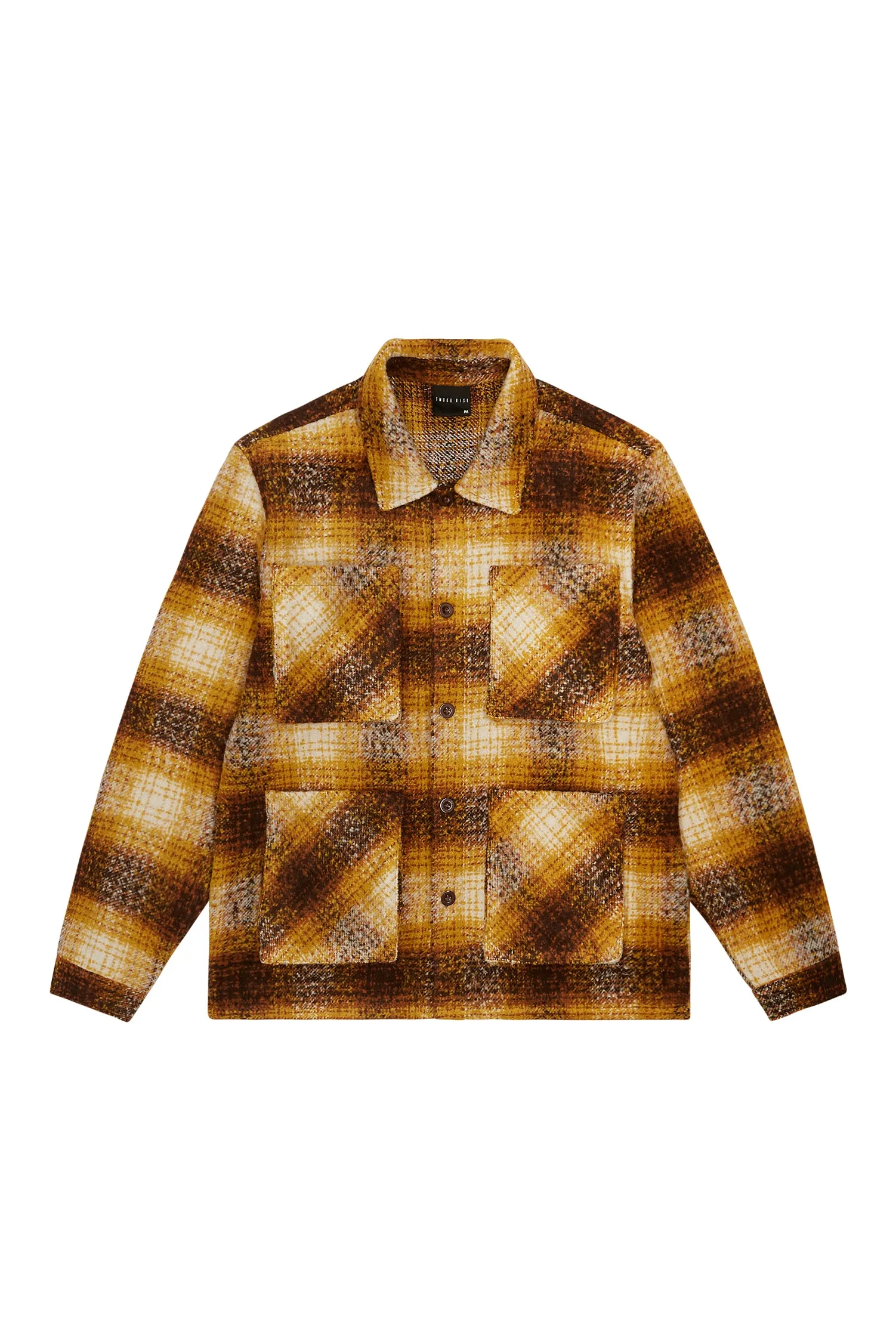 Plaid Flannel Overshirt - Butterscotch