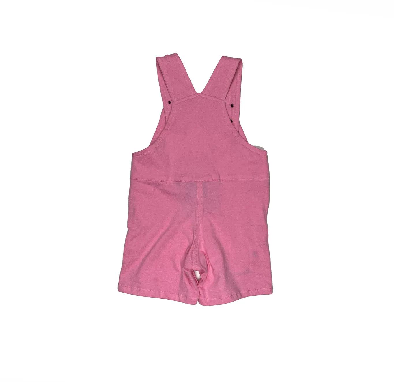 Plain Pink Short Overall for Girls