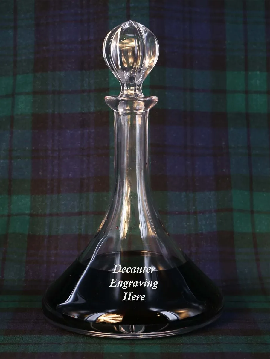 Plain Style Port Decanter, Engraved