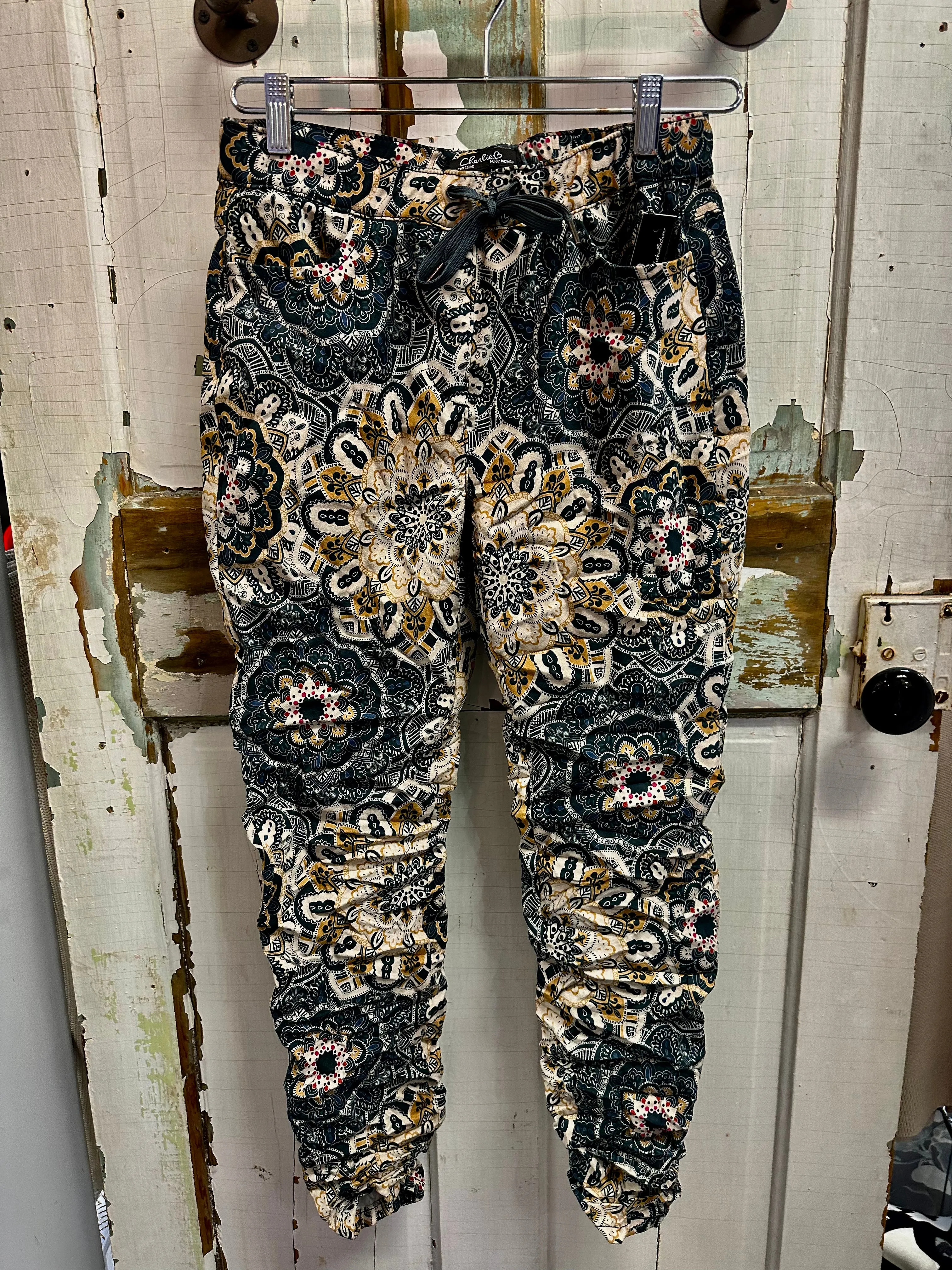 Printed Crinkle Jogger