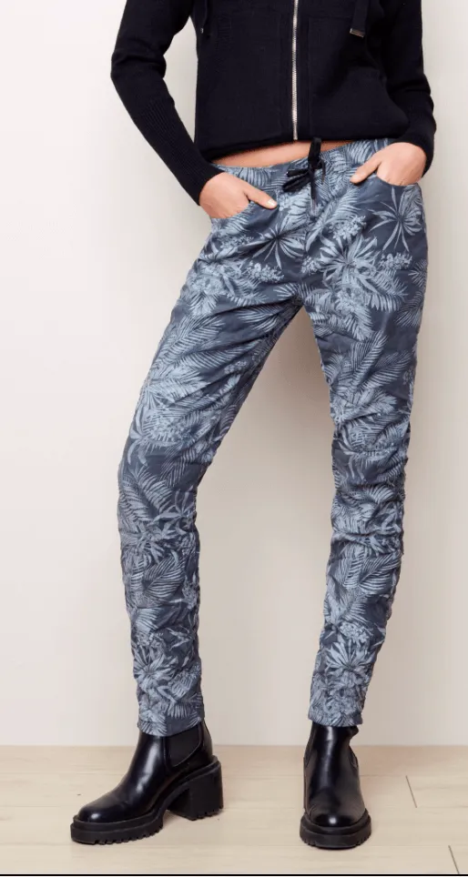 Printed Crinkle Jogger