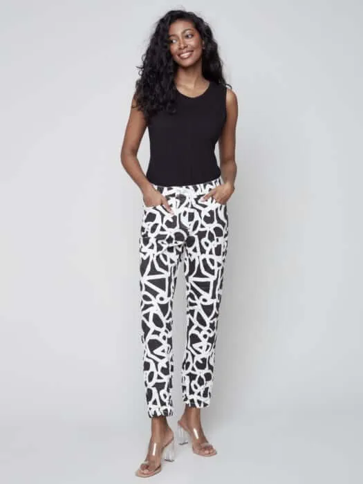 Printed Crinkle Jogger