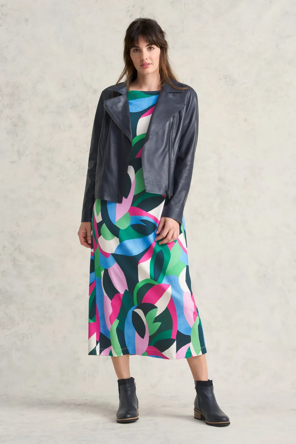 Printed Ponte Dress