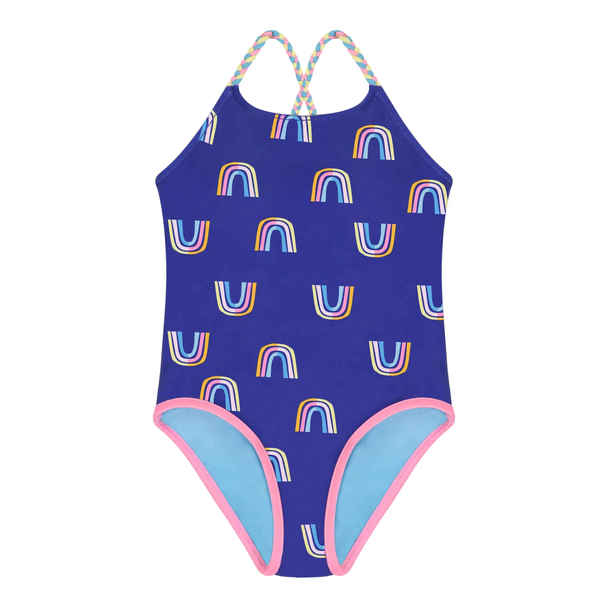 Purple and Ombre Reversible Rainbow Swimsuit