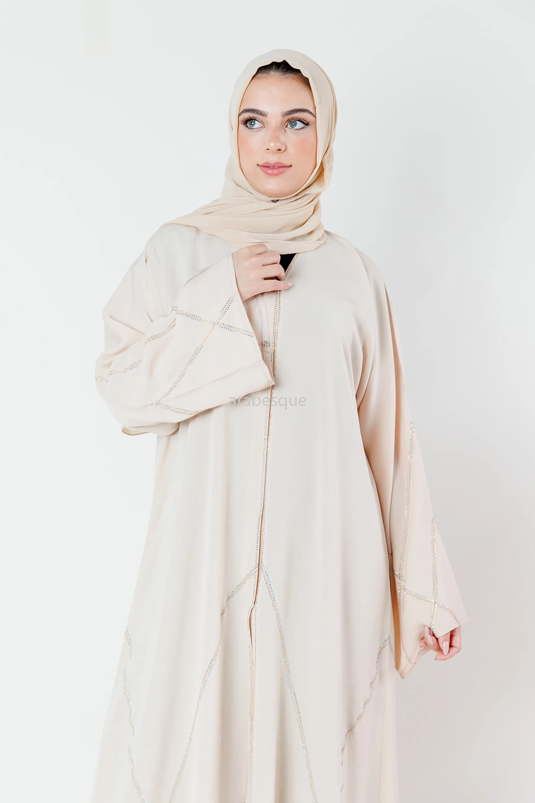 Remy Beige Luxury Abaya