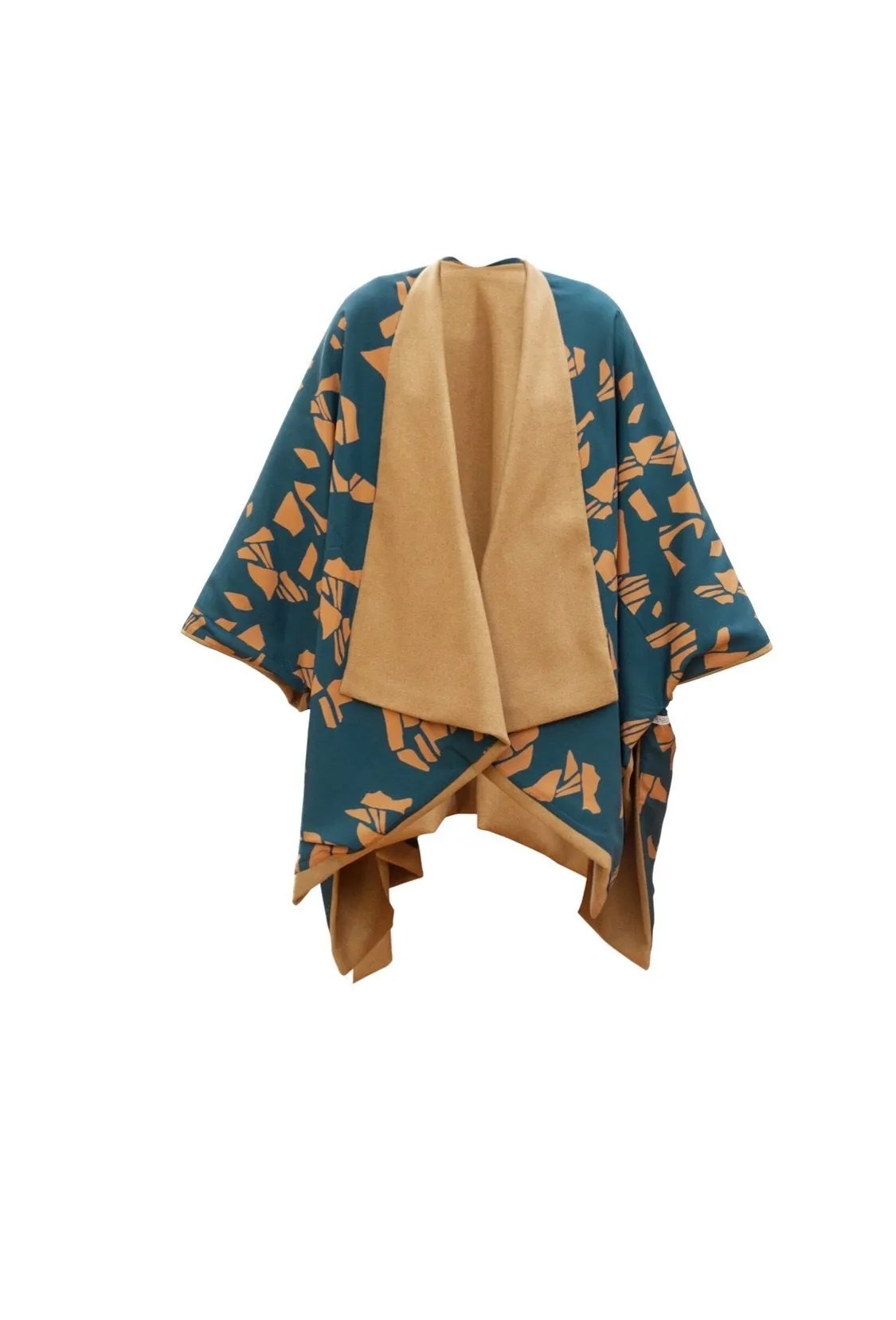 Reversible Amy Ben Poncho - Yraf Blue