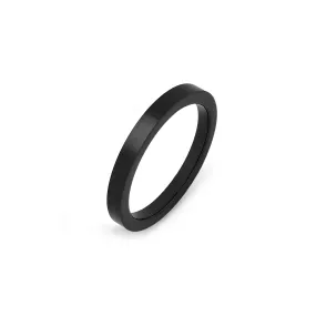 RG103B B.Tiff Plain Black Ceramic Ring