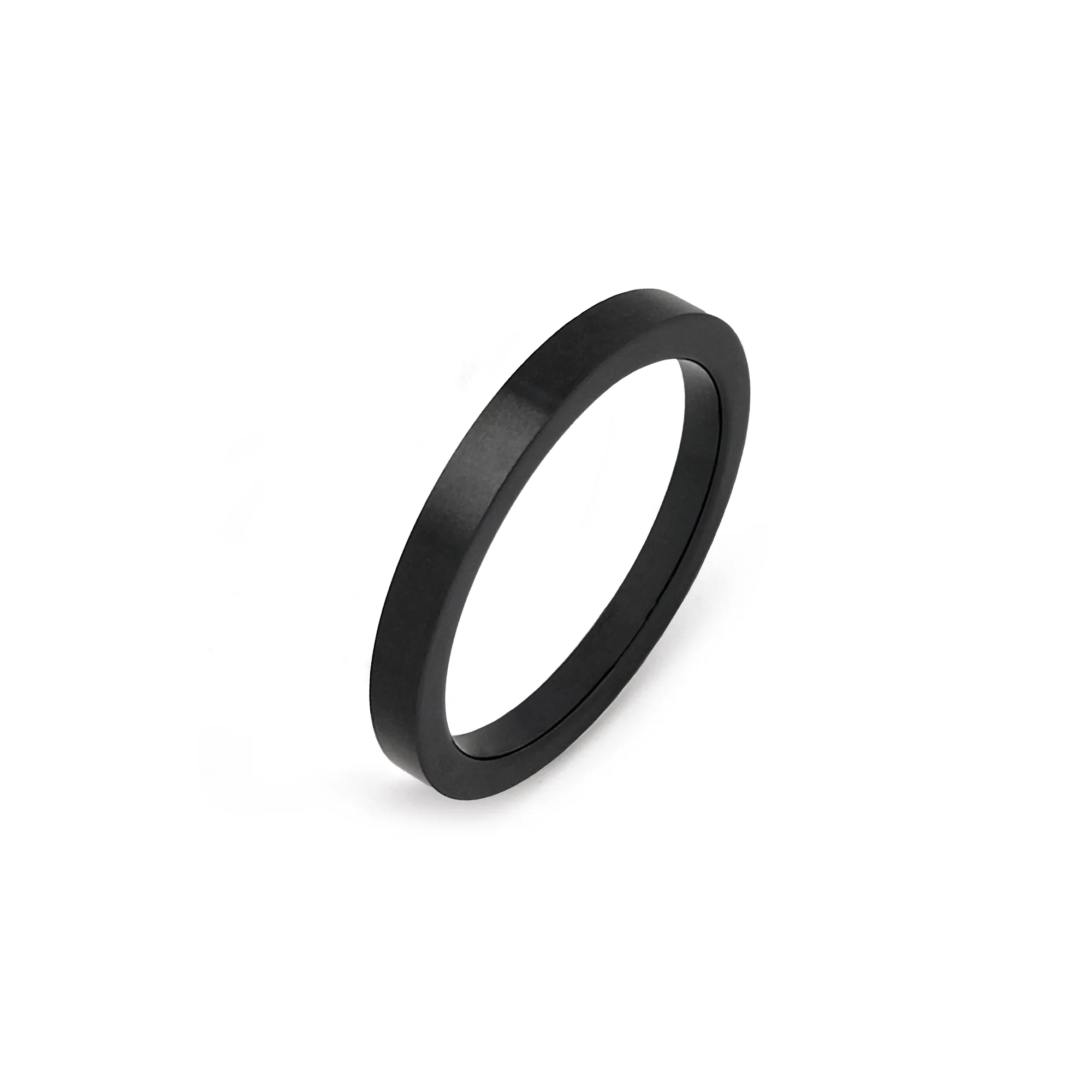 RG103B B.Tiff Plain Black Ceramic Ring