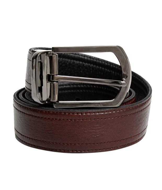 RL Double Stitch Reversible Leather Belt