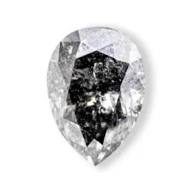 Salt & Pepper Pear Diamond Faceted FAB Moissanite Loose Stone