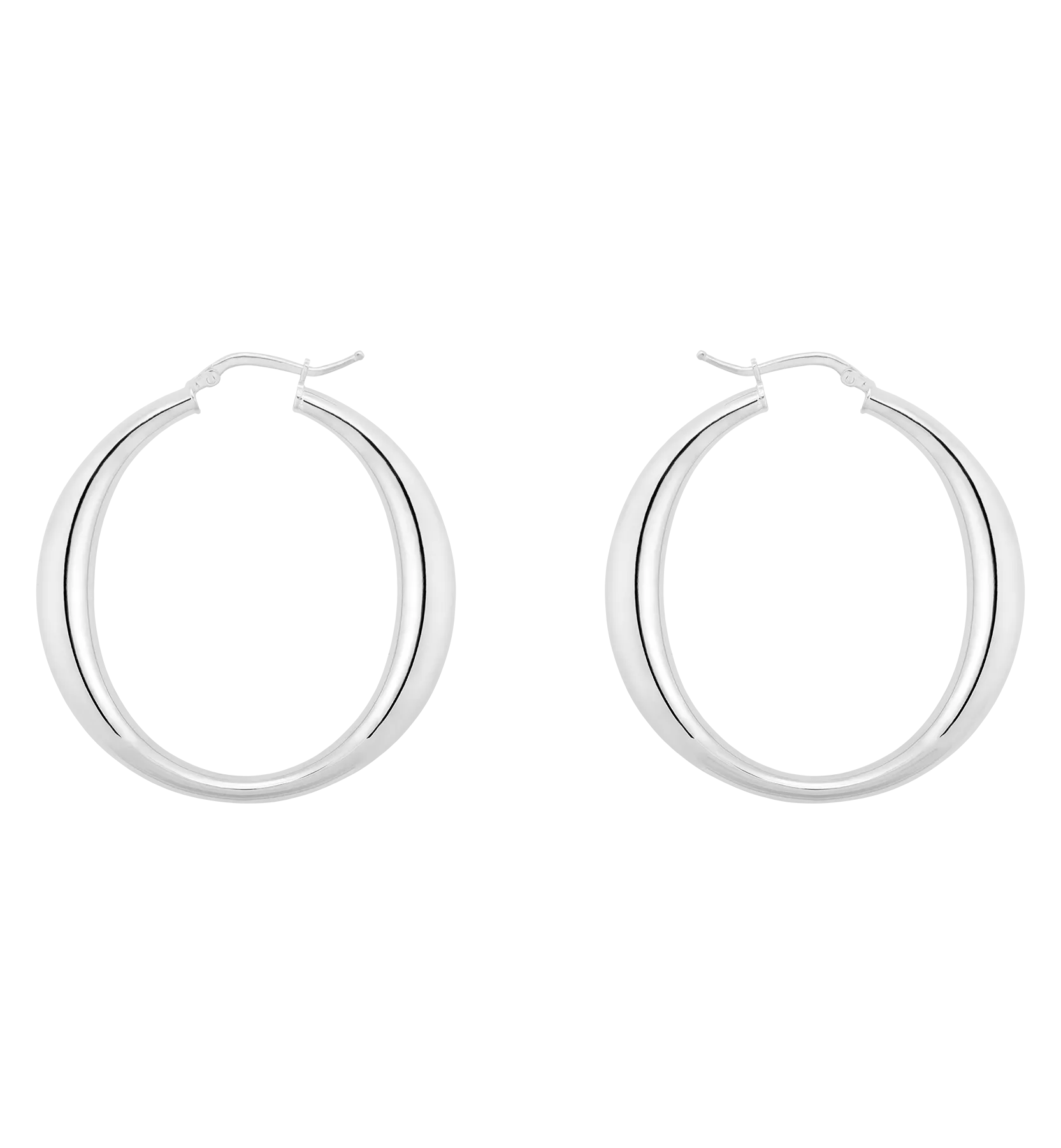 Sculpted Plain Hoop Earrings