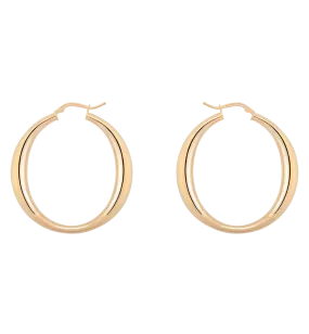 Sculpted Plain Hoop Earrings