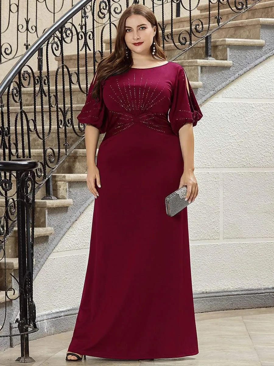 Simple Plus Size Bodycon Maxi Mermaid Formal Evening Dress