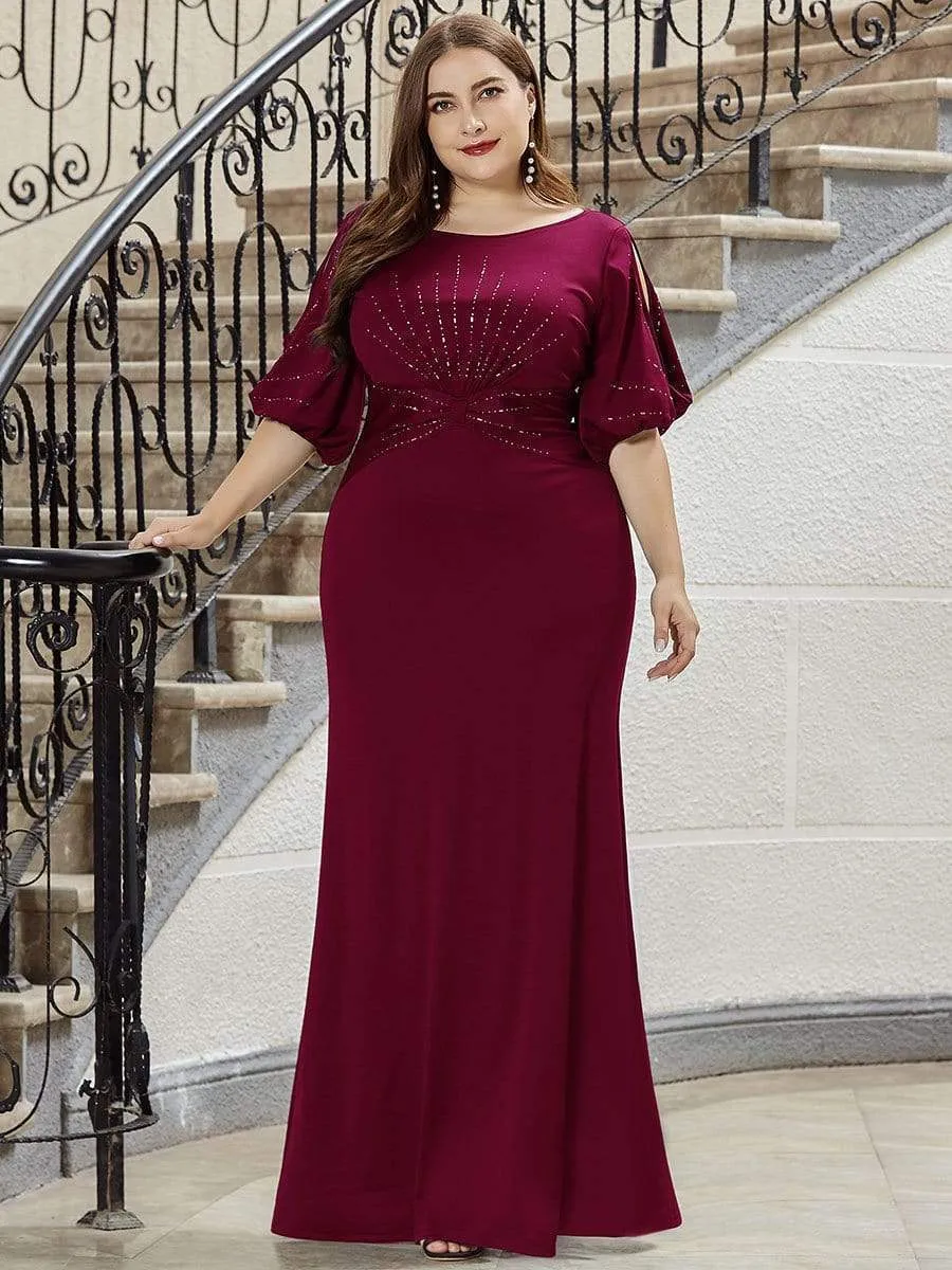 Simple Plus Size Bodycon Maxi Mermaid Formal Evening Dress