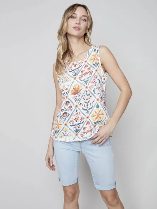 Sleeveless Printed Top