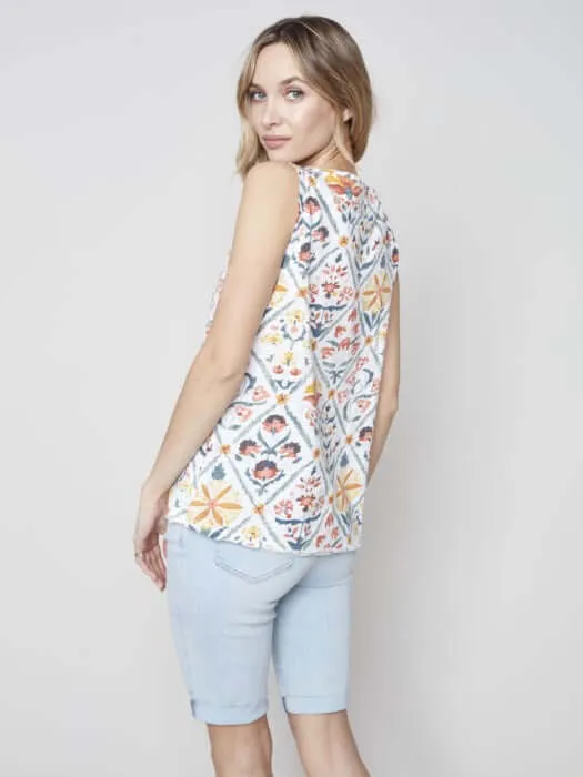 Sleeveless Printed Top