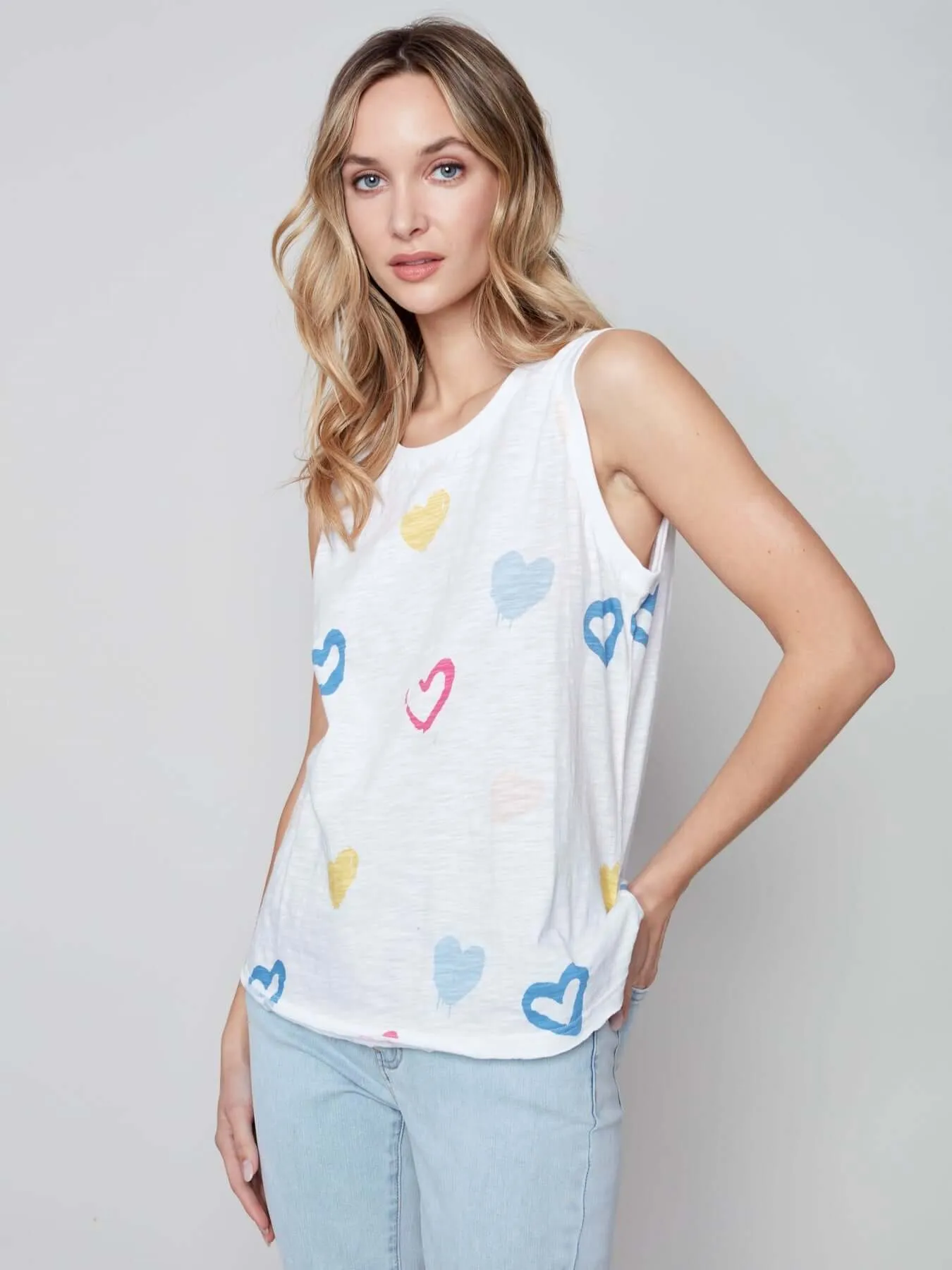 Sleeveless Printed Top