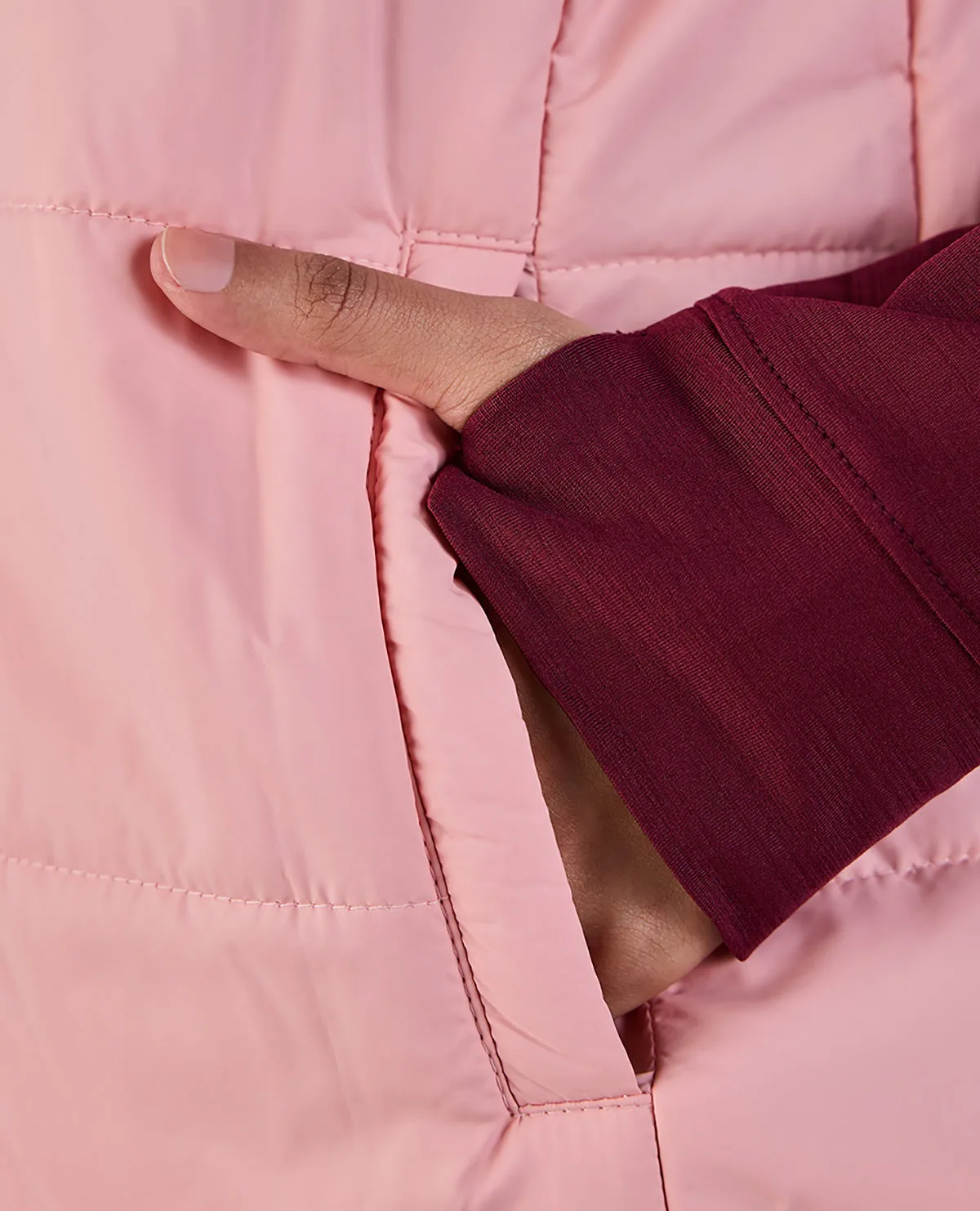 Sleeveless Reversible Puffer Jacket Pink/Burgundy