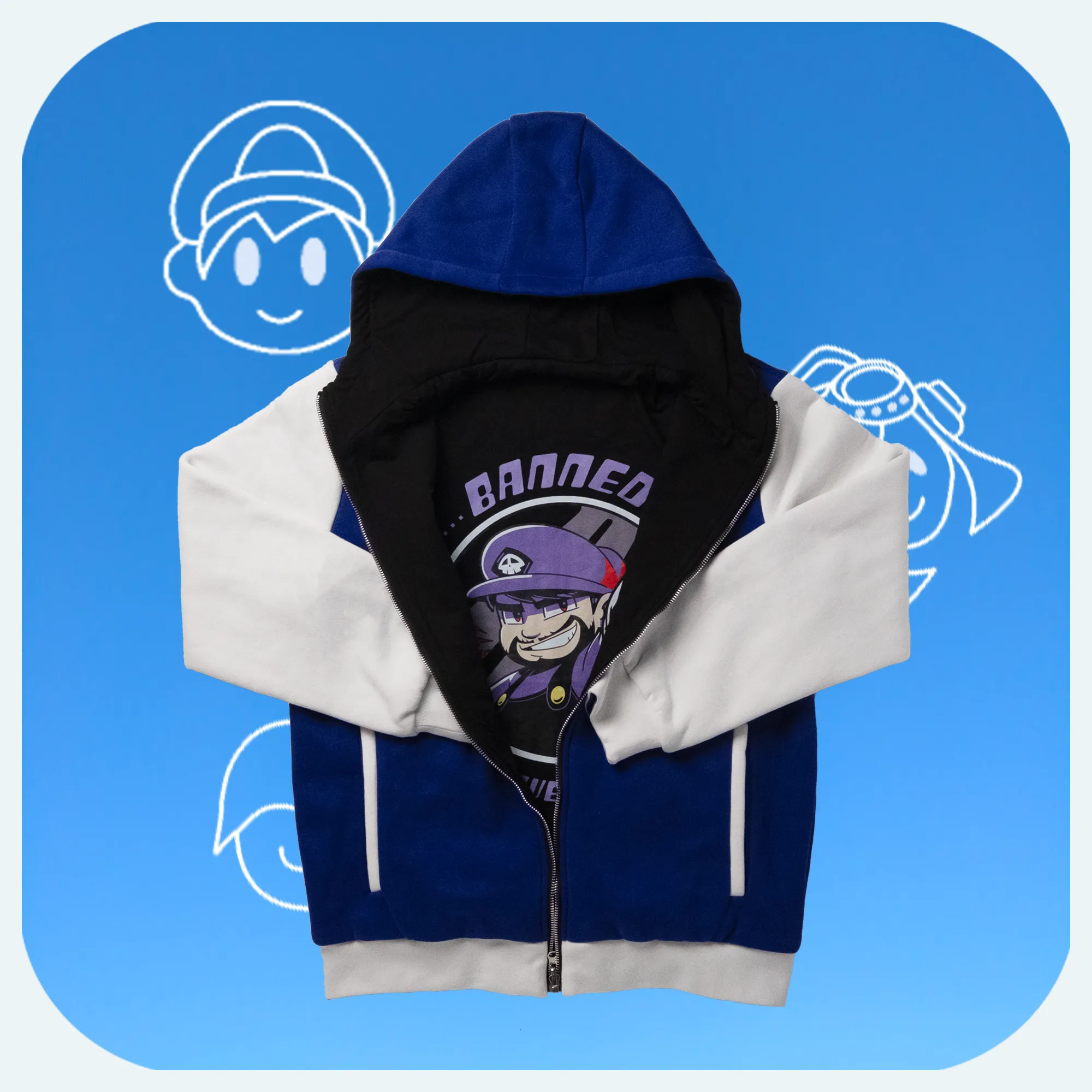 SMG4 - SMG3 Reversible Hoodie: Dual-Sided, Comfortable and Stylish Streetwear